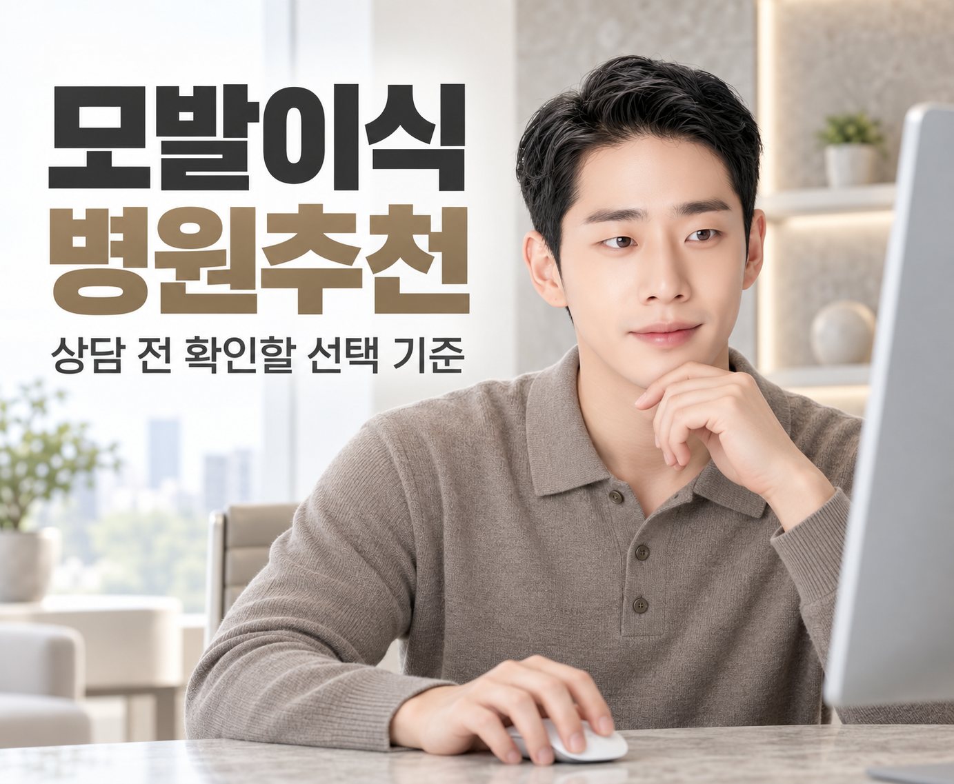 모발이식병원추천, 상담 전 확인해야 할 선택 기준