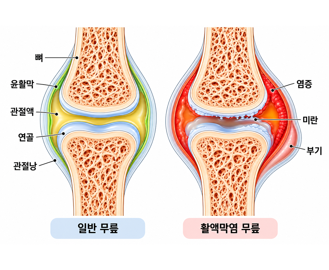 무릎에 물차는 증상, 무릎활액막염 원인부터 치료까지